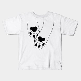 Stretching Cat paws Kids T-Shirt